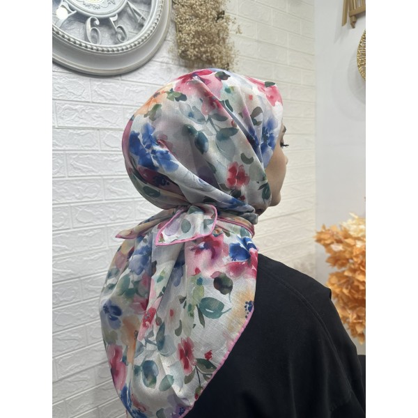 soft eşarp çiçek desen